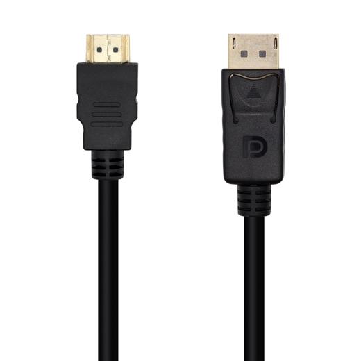 AISENS - CABLE CONVERSOR DISPLAYPORT A HDMI, DP/M-HDMI/M, NEGRO, 1.0M (Ref.A125-0459)