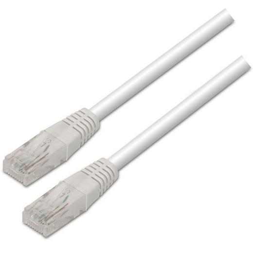 AISENS - CABLE DE RED LATIGUILLO RJ45 CAT.5E UTP AWG24 BLANCO 2,0M (Ref.A133-0198)