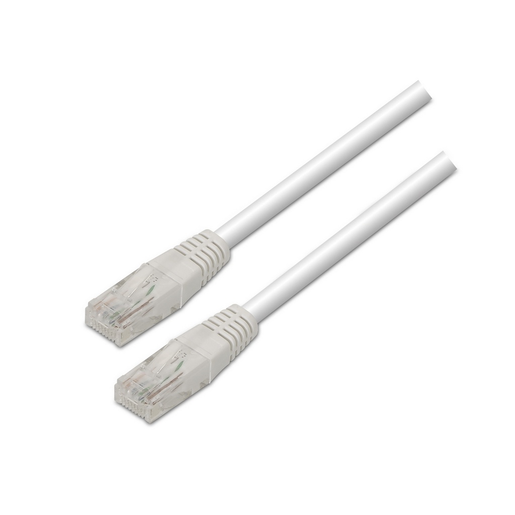 AISENS - CABLE DE RED LATIGUILLO RJ45 CAT.5E UTP AWG24, BLANCO, 10M (Ref.A133-0201)