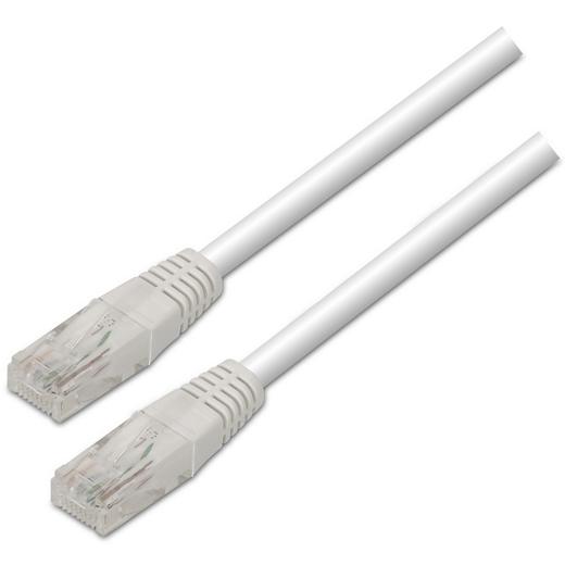 AISENS - CABLE DE RED LATIGUILLO RJ45 CAT.6 UTP AWG24 BLANCO 1,0M (Ref.A135-0250)