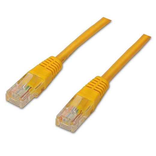 AISENS - CABLE DE RED LATIGUILLO RJ45 CAT.6 UTP AWG24, AMARILLO, 0.5M (Ref.A135-0253)