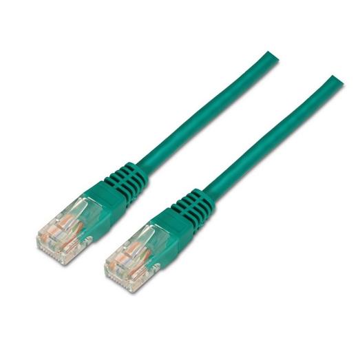 AISENS - CABLE DE RED LATIGUILLO RJ45 CAT.6 UTP AWG24, VERDE, 0.5M (Ref.A135-0245)