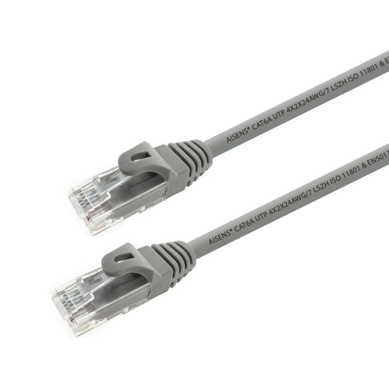 AISENS - CABLE DE RED LATIGUILLO RJ45 LSZH CAT.6A 500 MHZ UTP AWG24, GRIS, 2.0M (Ref.A145-0327)