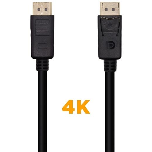 AISENS - CABLE DISPLAYPORT V1.2 NEGRO, 5.0M (Ref.A124-0387)