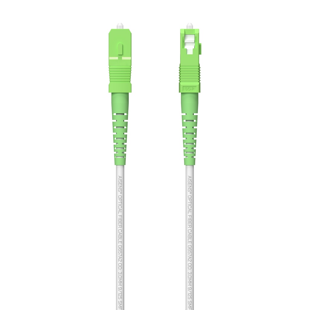 AISENS - Cable fibra optica latiguillo 60 M G657A2 3.0 9/125 SMF simplex CPR Dca LSZH, SC/APC-SC/APC, (Ref.A152-0615)