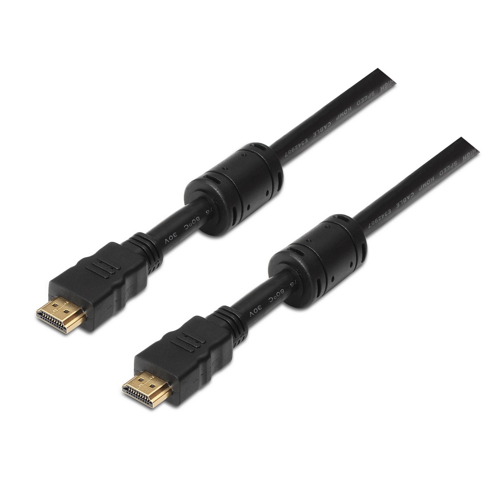 AISENS - CABLE HDMI ALTA VELOCIDAD / HEC CON FERRITA, A/M-A/M, NEGRO, 10M (Ref.A119-0102)
