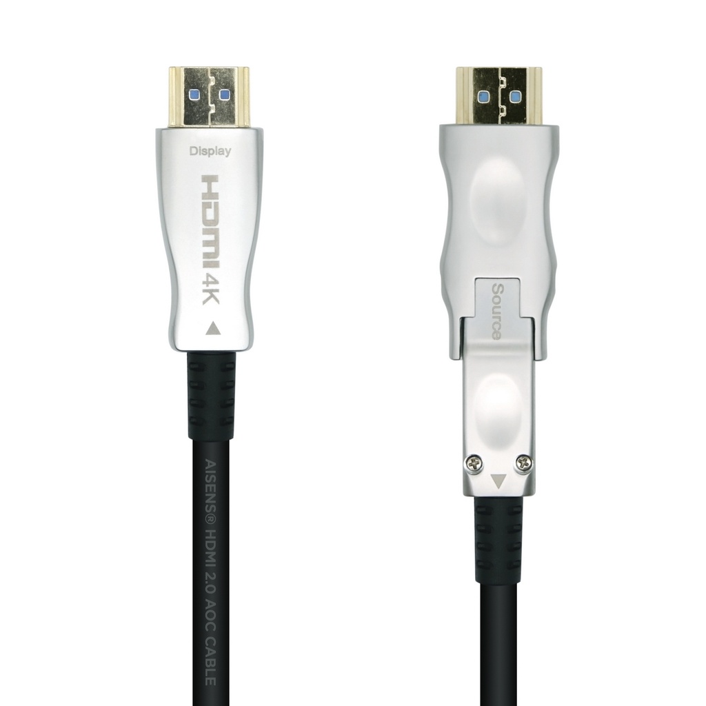 AISENS - CABLE HDMI V2.0 AOC DESMONTABLE PREMIUM ALTA VELOCIDAD / HEC 4K@60HZ 4:4:4 18GBPS, A/M-D/A/ (Ref.A148-0511)