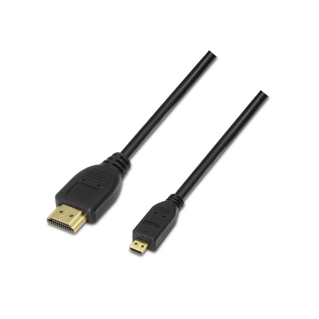 AISENS - CABLE MICRO HDMI ALTA VELOCIDAD / HEC, A/M-D/M, NEGRO, 0.8M (Ref.A119-0116)
