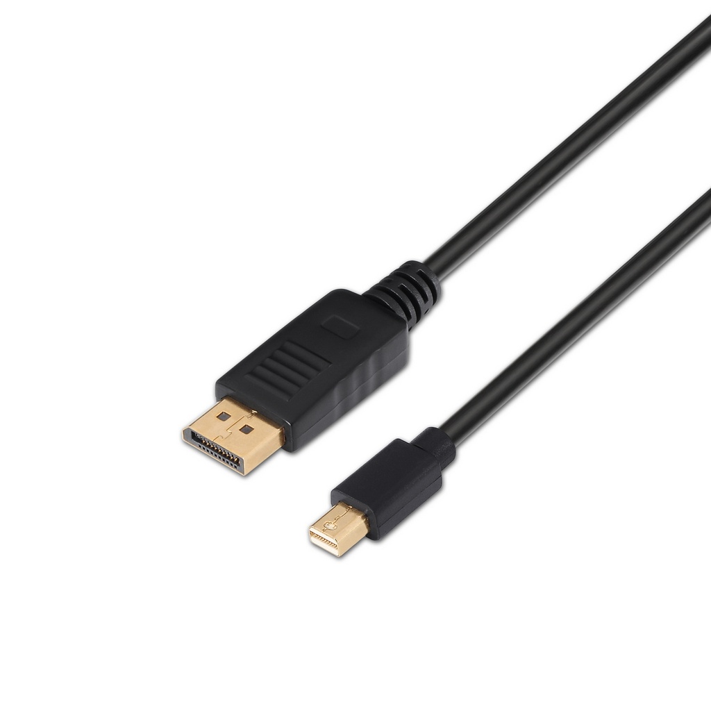 AISENS - CABLE MINI DP A DISPLAYPORT V1.2 4K@60HZ, MDP/M-DP/M, NEGRO, 3.0M (Ref.A124-0132)