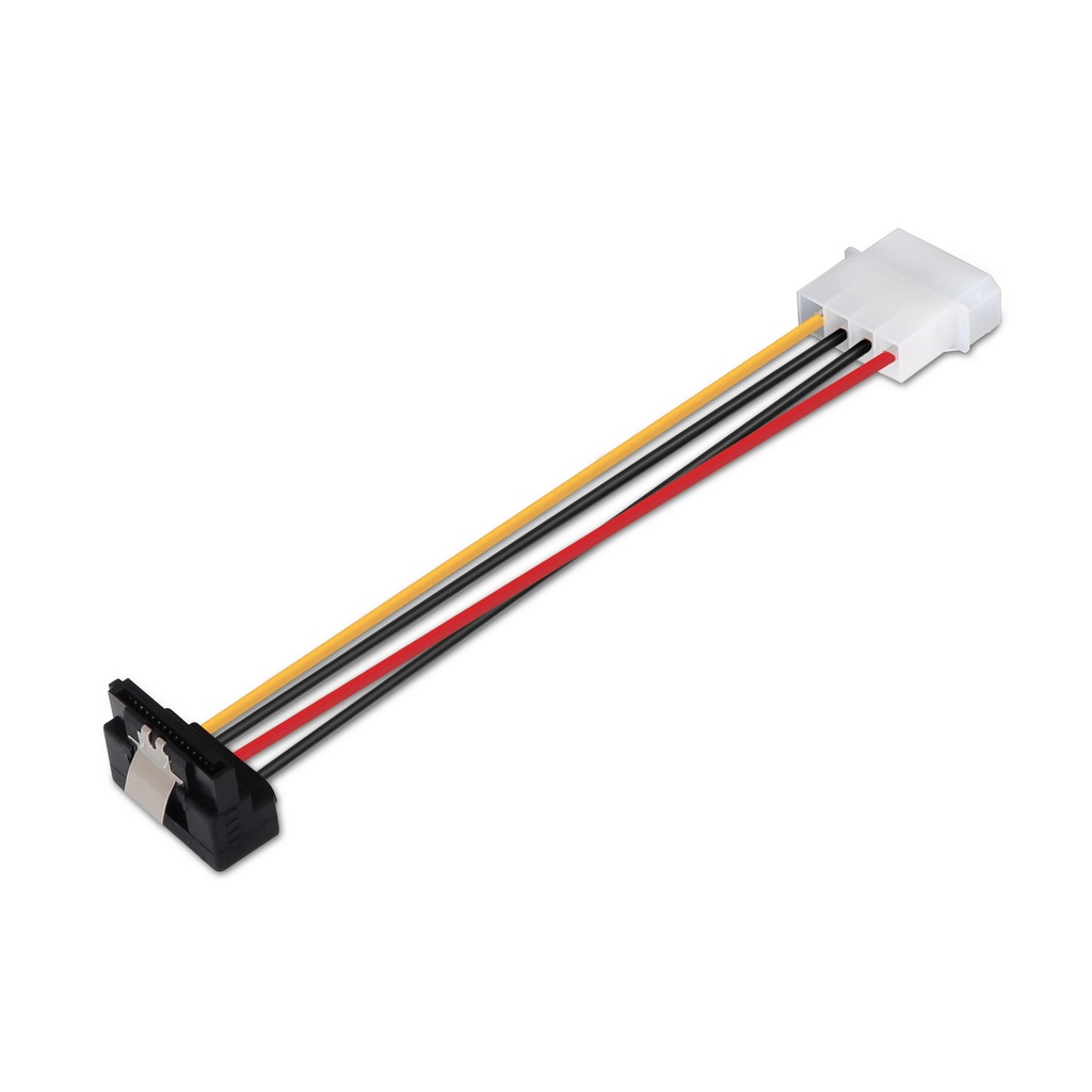AISENS - CABLE SATA ALIM ACODADO CON ANCLAJES, MOLEX 4PIN/M-SATA/H, 16CM (Ref.A131-0163)