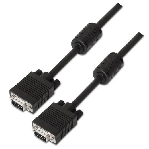 AISENS - CABLE SVGA CON FERRITA, HDB15/M-HDB15/M, NEGRO, 3.0M (Ref.A113-0072)