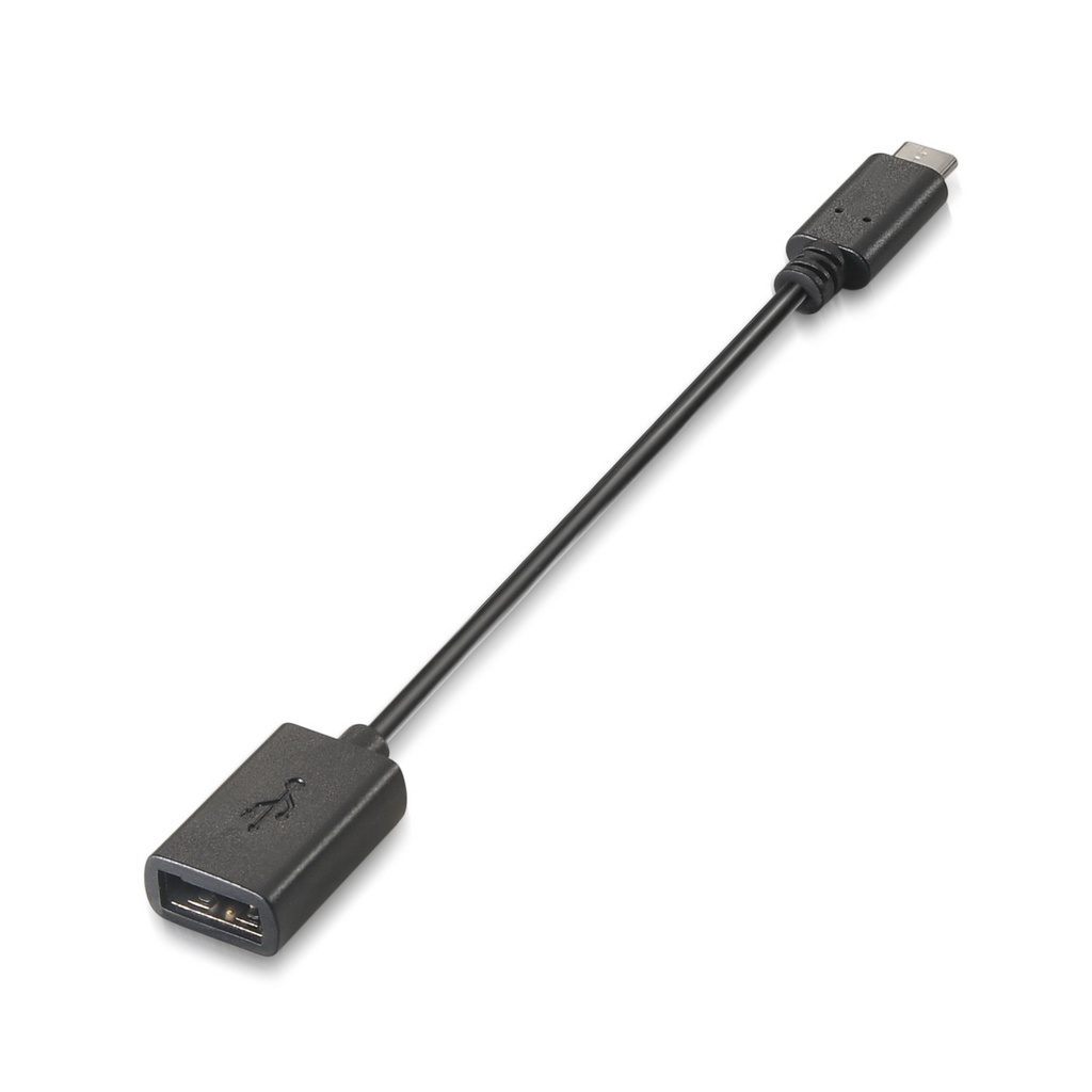 AISENS - CABLE USB 2.0 3A, TIPO USB-C/M-A/H, NEGRO, 15CM (Ref.A107-0059)