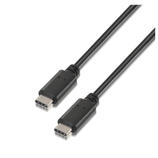 AISENS - CABLE USB 2.0 3A, TIPO USB-C/M-USB-C/M, NEGRO, 0.5M (Ref.A107-0055)
