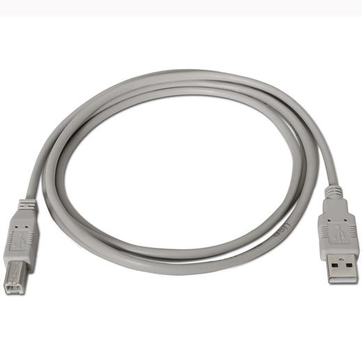 AISENS - CABLE USB 2.0 IMPRESORA TIPO A/M - B/M BEIGE 1,8M (Ref.A101-0002)
