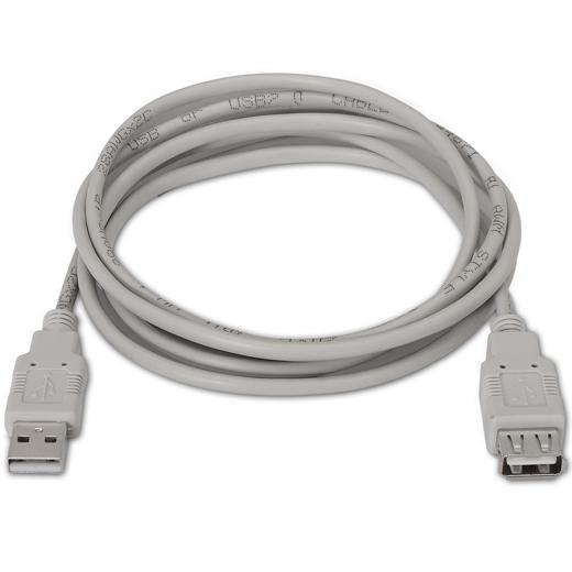 AISENS - CABLE USB 2.0 TIPO A/M - A/H BEIGE 1,0M (Ref.A101-0012)
