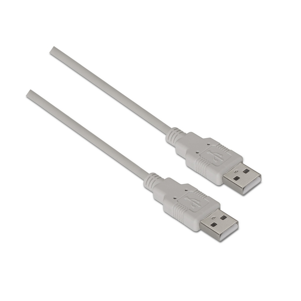 AISENS - CABLE USB 2.0, TIPO A/M-A/M, BEIGE, 1.0M (Ref.A101-0021)
