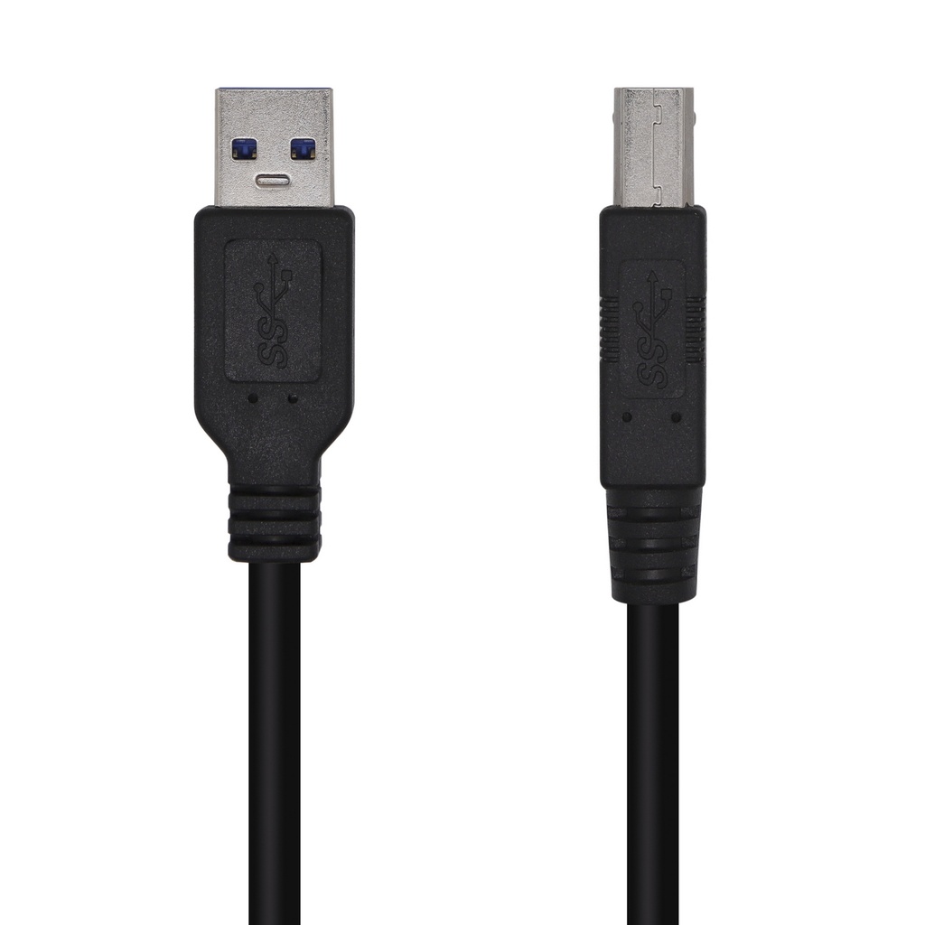 AISENS - CABLE USB 3.0 IMPRESORA TIPO A/M-B/M, NEGRO, 3.0M (Ref.A105-0445)