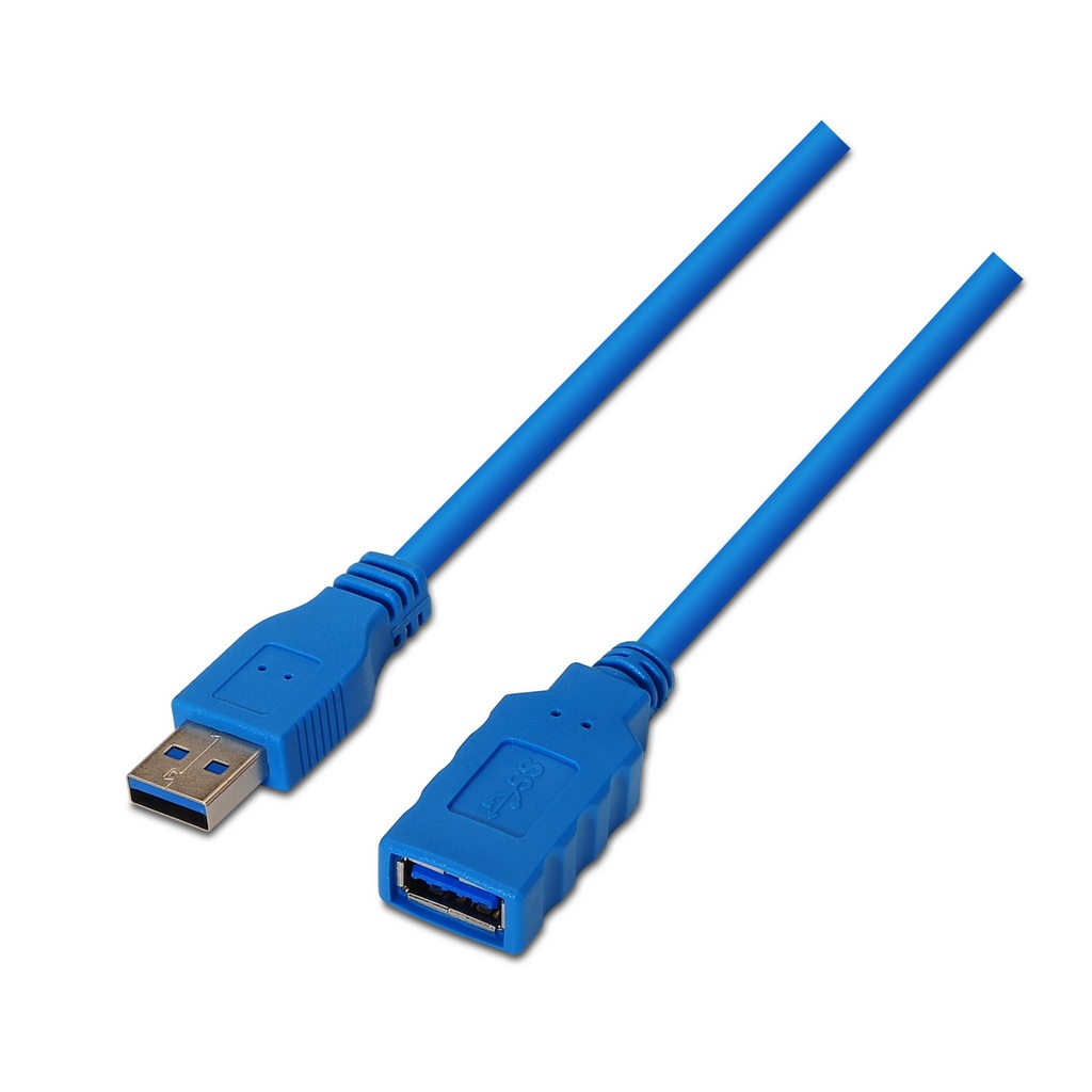 AISENS - CABLE USB 3.0, TIPO A/M-A/H, AZUL, 2.0M (Ref.A105-0046)