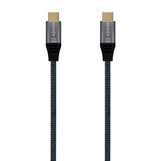 AISENS - CABLE USB 3.1 GEN2X2 20GBPS 5A TIPO USB-C-USB-C/M GRIS 2M (Ref.A107-0634)