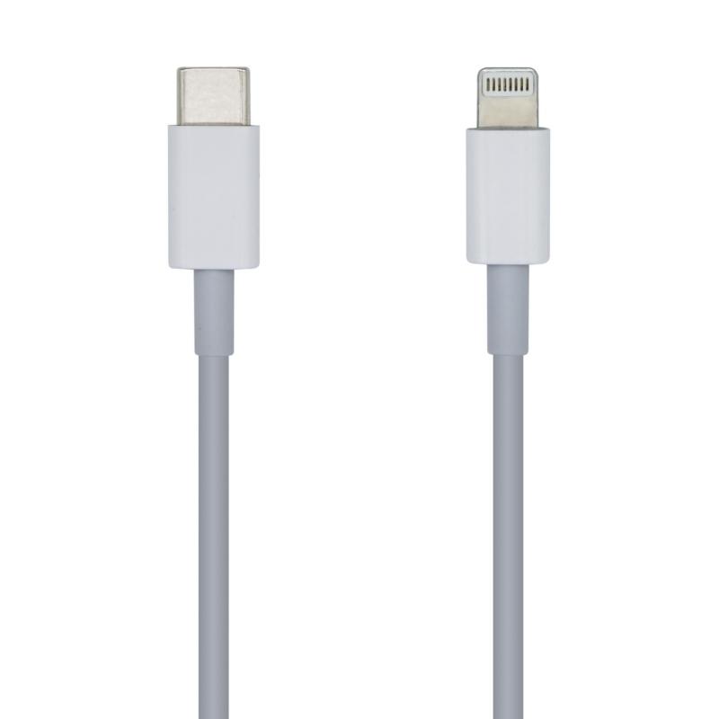 AISENS - CABLE-APPLE -USB TYPE C-LIGHTING-2A, 1M CARGA RÁPIDA BLANCO (Ref.A102-0442)