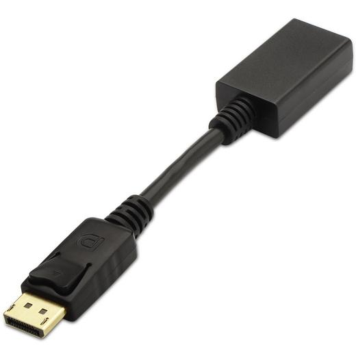 AISENS - CONVERSOR DISPLAYPORT A HDMI, DP/M - HDMI A/H NEGRO 15CM (Ref.A125-0134)