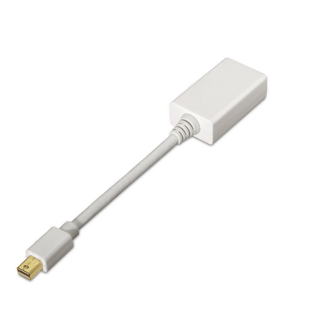 AISENS - CONVERSOR MINI DP A HDMI, MDP/M-HDMI A/H, BLANCO, 15CM (Ref.A125-0138)