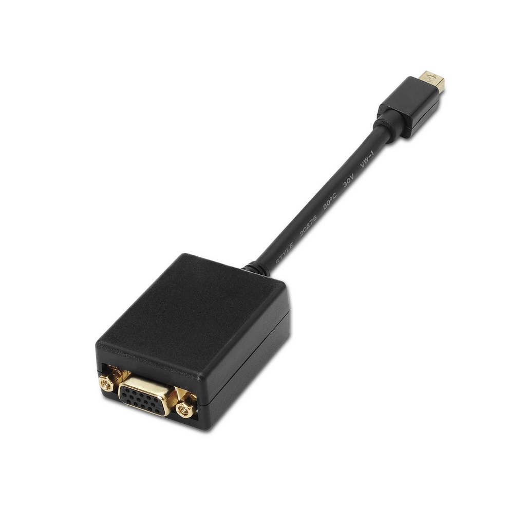 AISENS - CONVERSOR MINI DP A SVGA, MDP/M-SVGA/H, NEGRO, 15CM (Ref.A125-0135)