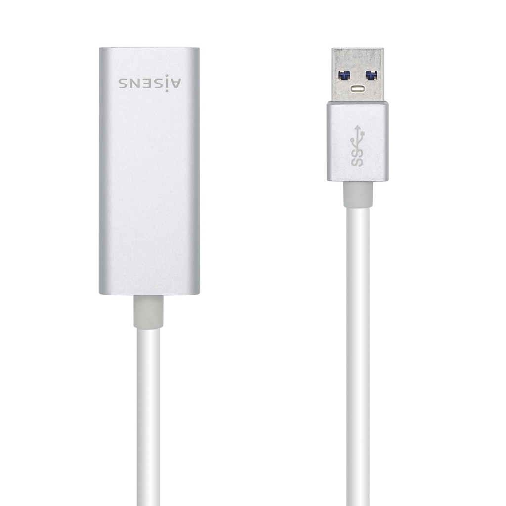 AISENS - Conversor USB 3.0 A Ethernet Gigabit 10/100/1000 MBPS, 15cm (Ref.A106-0504)