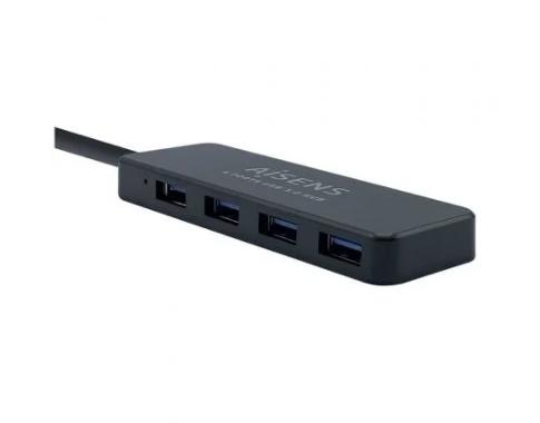 AISENS - HUB DE 4 PUERTOS USB 3.0 NEGRO (Ref.A106-0399)