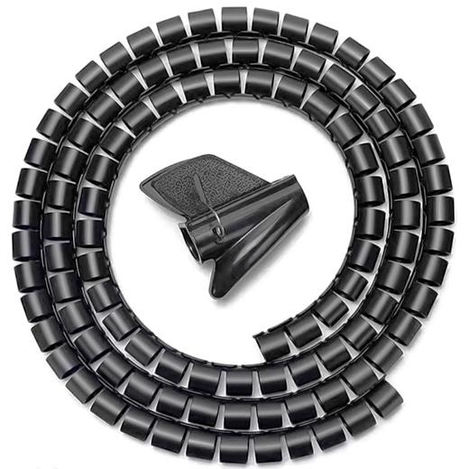 AISENS - ORGANIZADOR DE CABLE EN ESPIRAL 25MM NEGRO 1,0M (Ref.A151-0406)
