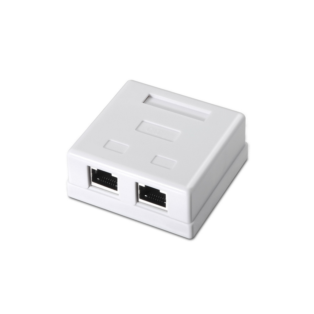 AISENS - ROSETA DE SUPERFICIE RJ45 CAT.6 FTP 2 TOMAS, BLANCO (Ref.A139-0304)