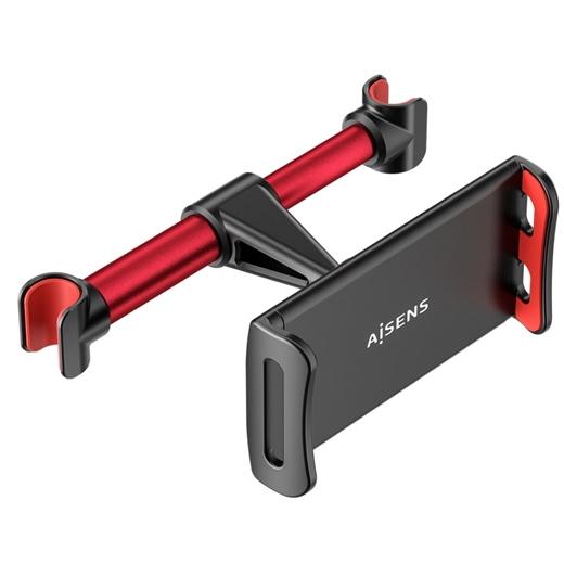 AISENS - SOPORTE COCHE AJUSTABLE (1 PIVOTE) PARA REPOSACABEZAS PARA TELEFONO / TABLET, ROJO (Ref.MSC1P-105)