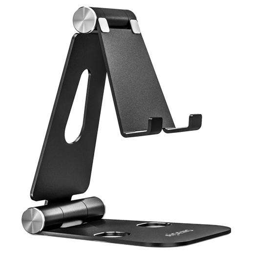AISENS - SOPORTE DE SOBREMESA TAMAÑO XL AJUSTABLE (2 PIVOTES) PARA MOVIL / TABLET, NEGRO (Ref.MS2PXL-096)