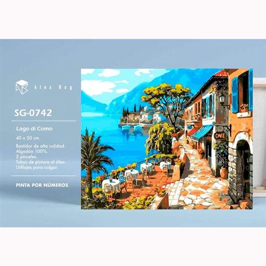 ALEX BOG - SET DE PINTURA POR NÚMEROS LAGO DI COMO C/SURTIDOS (Ref.SG-0742)