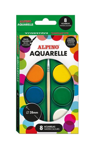 ALPINO - ACUARELAS ESTUCHE de 8 (Ref.AQ000008)