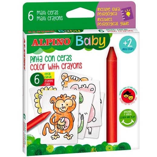ALPINO - ESTUCHE 6 CERAS BABY-LA JUNGLA (Ref.DA002006)