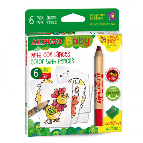ALPINO - ESTUCHE 6 LAPICES BABY-LA GRANJA (Ref.AL002006)