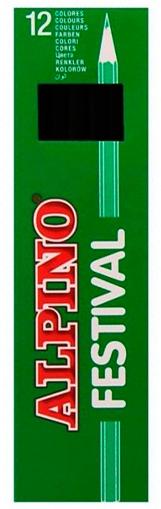 ALPINO - FESTIVAL LÁPICES DE COLORES NEGRO CAJA -12U- (Ref.C0131001)