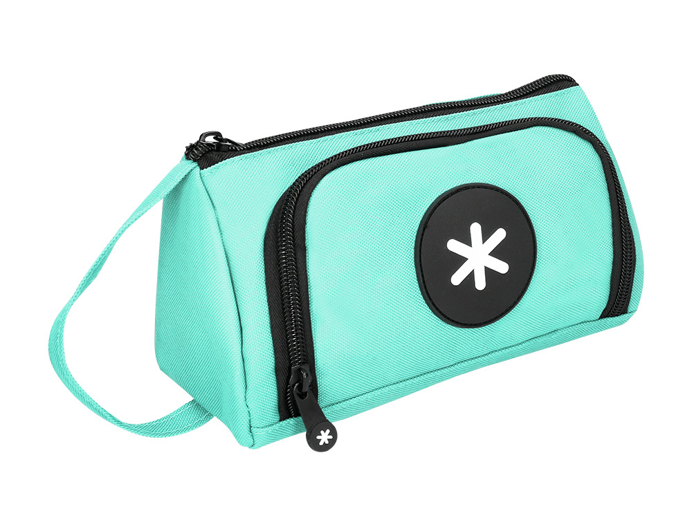 ANTARTIK - BOLSO ESCOLAR PORTATODO CON BOLSILLO DELANTERO DESPLEGABLE COLOR MENTA 110X85X200 MM (Ref.TK46)