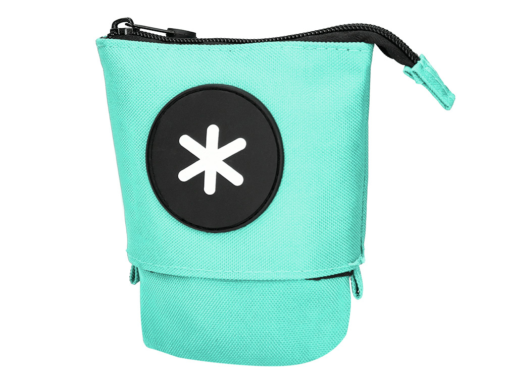 ANTARTIK - BOLSO ESCOLAR PORTATODO CUBILETE COLOR MENTA 190X60X80 MM (Ref.TK54)