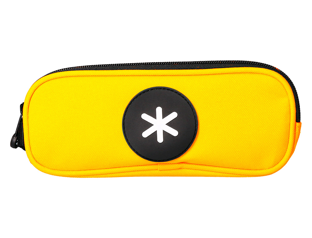 ANTARTIK - BOLSO ESCOLAR PORTATODO DOBLE CREMALLERA COLOR MOSTAZA 210X60X80 MM (Ref.TK03)