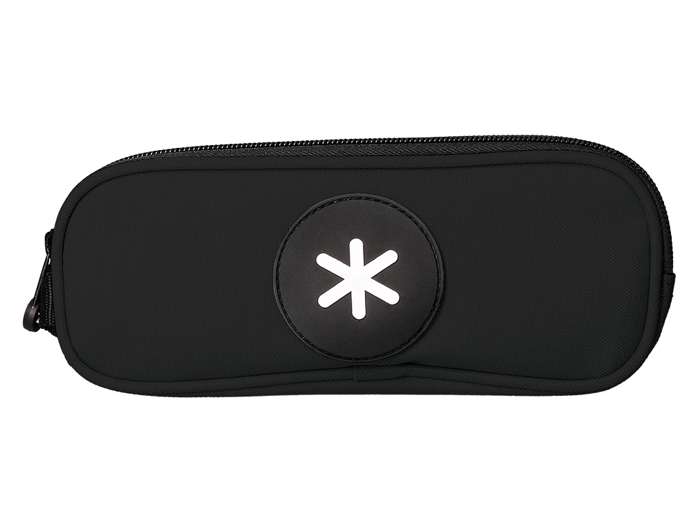 ANTARTIK - BOLSO ESCOLAR PORTATODO DOBLE CREMALLERA COLOR NEGRO 210X60X80 MM (Ref.TK01)