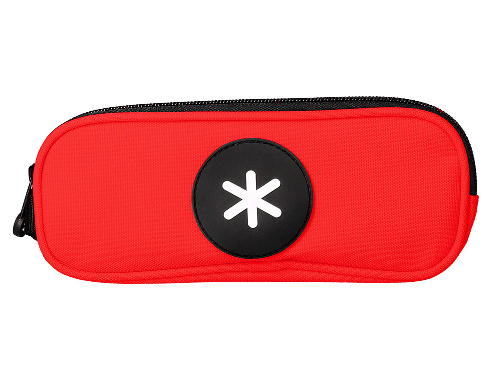 ANTARTIK - BOLSO ESCOLAR PORTATODO DOBLE CREMALLERA COLOR ROJO 210X60X80 MM (Ref.TK37)