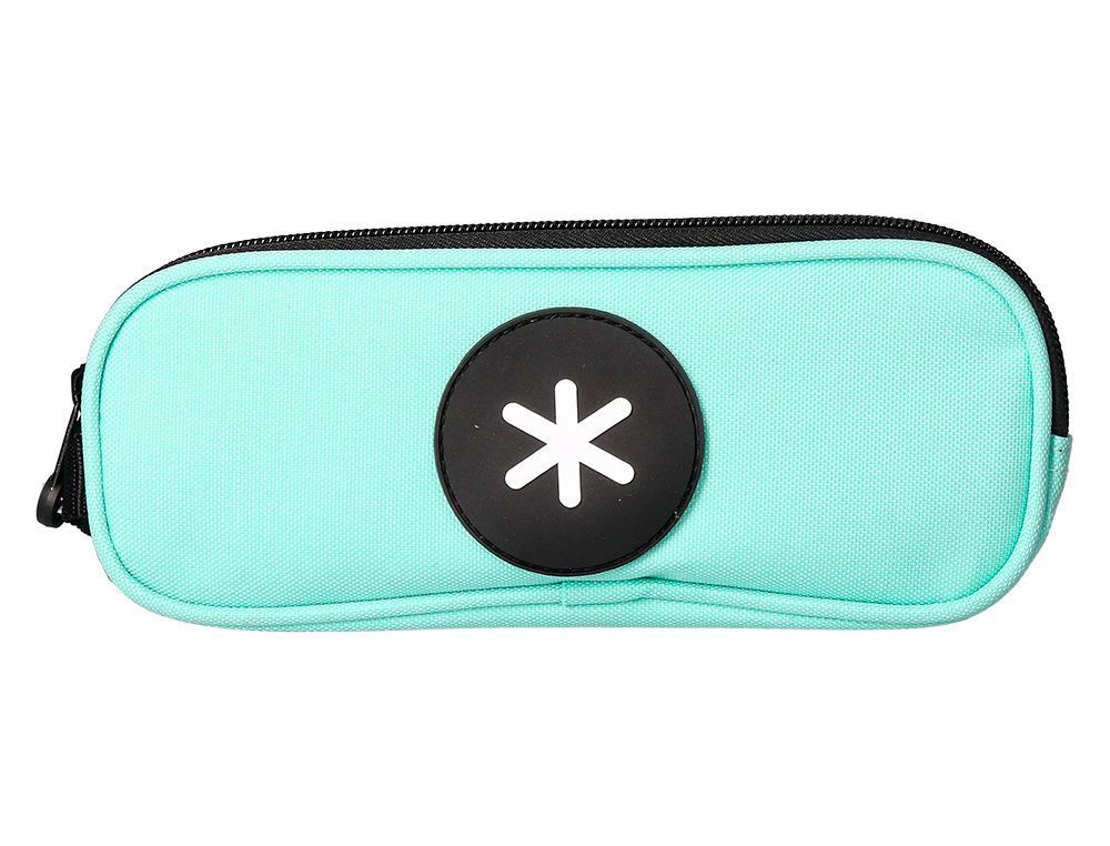 ANTARTIK - BOLSO ESCOLAR PORTATODO DOBLE CREMALLERA COLOR VERDE MENTA 210X60X80 MM (Ref.TK05)
