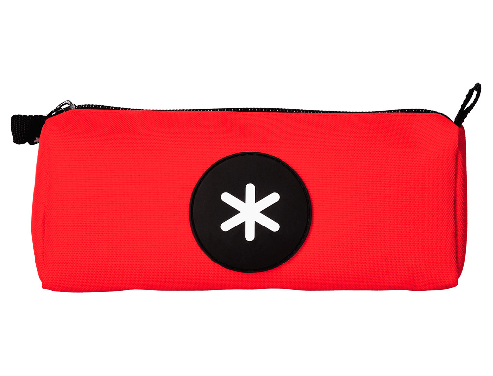 ANTARTIK - BOLSO ESCOLAR PORTATODO TRIANGULAR COLOR ROJO 210X70X80 MM (Ref.TK38)