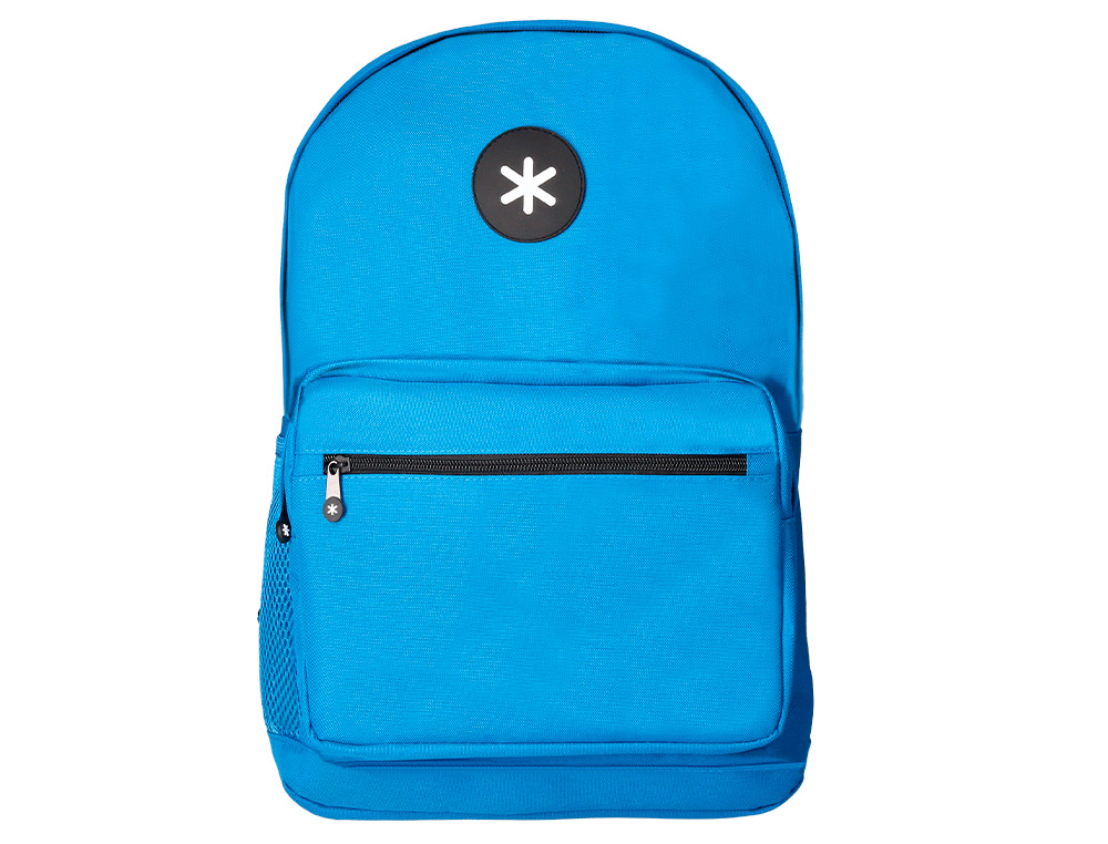 ANTARTIK - CARTERA MOCHILA CON ASA Y BOLSILLO FRONTAL CONCREMALLERA COLOR AZUL 320X140X430 MM (Ref.TK20)