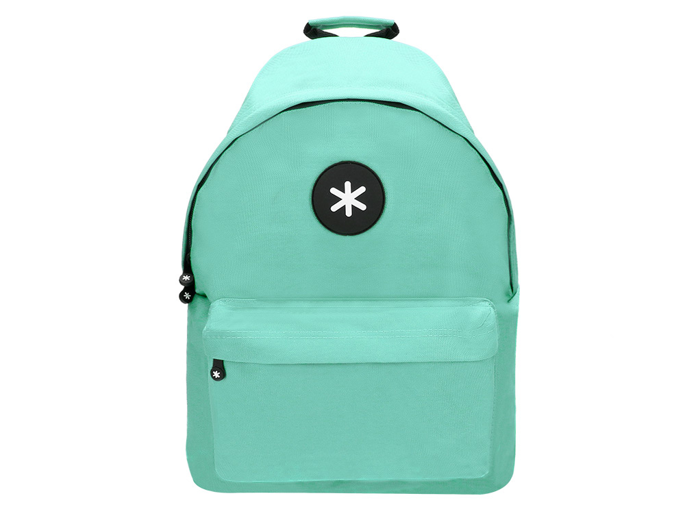 ANTARTIK - CARTERA MOCHILA CON ASA Y BOLSILLOS CON CREMALLERA COLOR VERDE MENTA 310X160X410 MM (Ref.TK29)