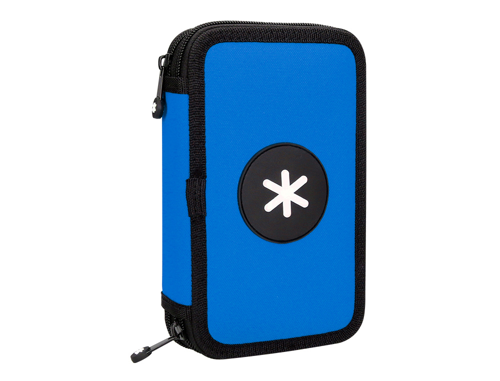 ANTARTIK - PLUMIER ESCOLAR DOBLE COLOR AZUL 28 PIEZAS (Ref.TK70)