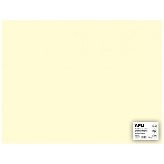 APLI - CARTULINA 170G 50X65CM MARFIL -25 HOJAS- (Ref.14255)