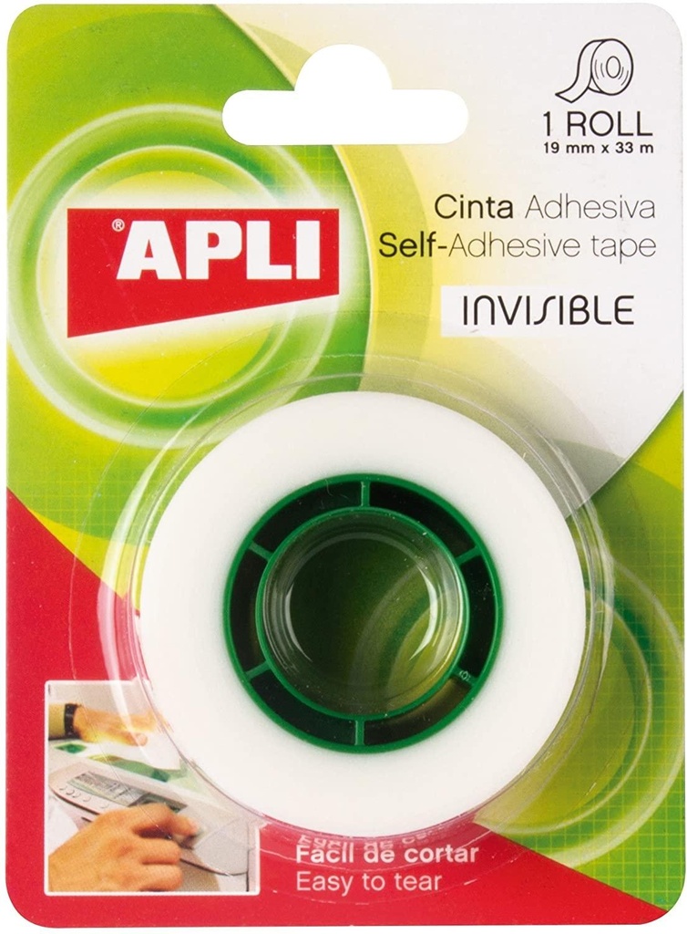 APLI - CINTA ADHESIVA TRANSPARENTE 33MX19MM PACK -10U- (Ref.11168)